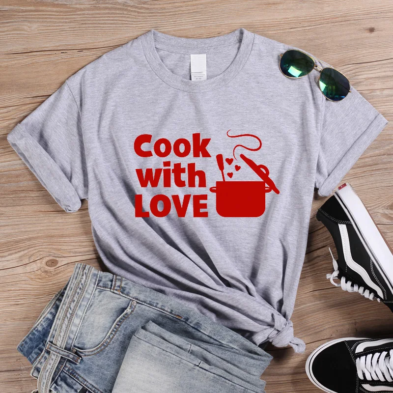 ONSEME Cook футболка с любовным письмом и принтом женская уличная футболка с круглым вырезом Эстетическая одежда топы с короткими рукавами для жены Q-909