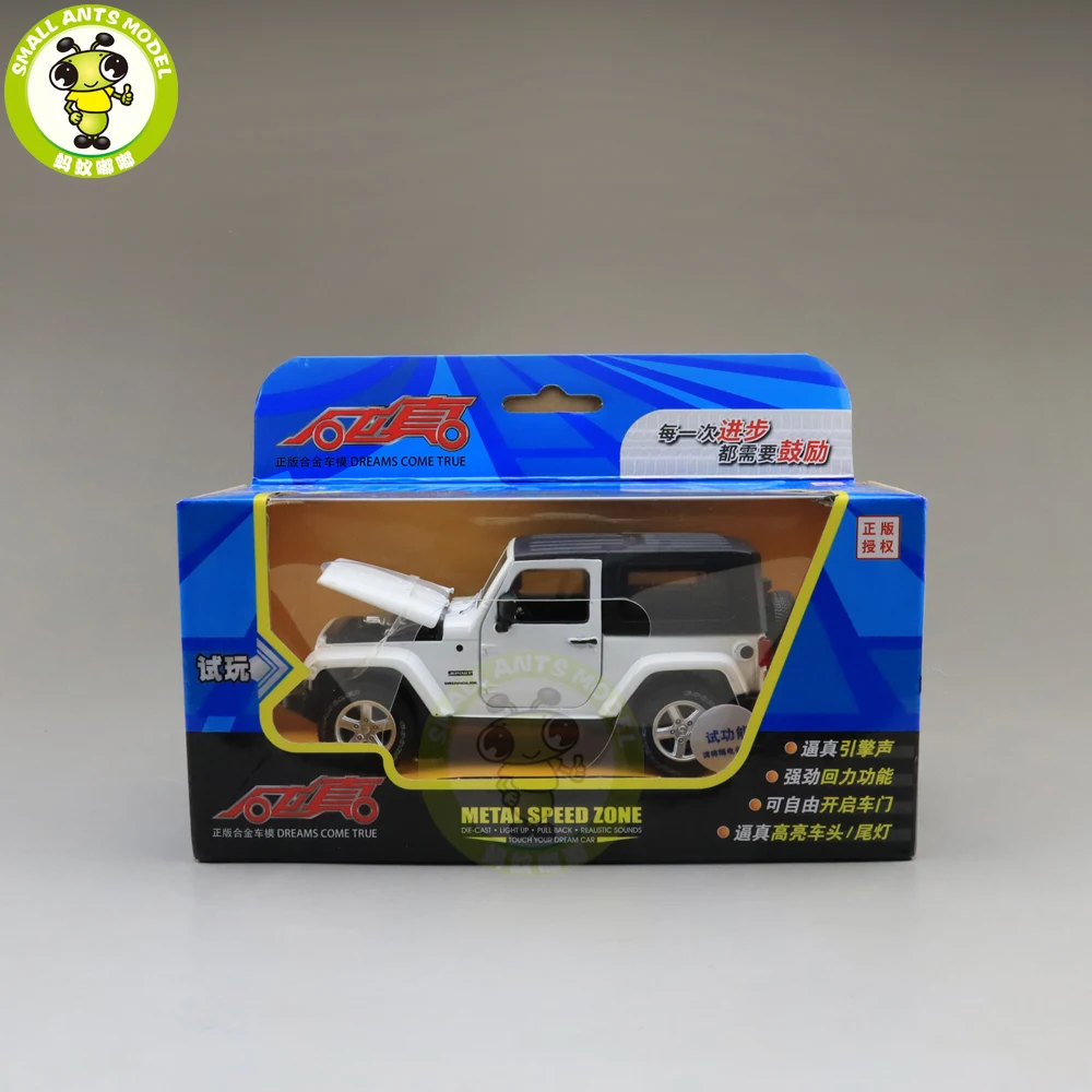 1/32 CAIPO JE EP Wra ngler SUV литые игрушечные модели SUV автомобиля для детей, детское звуковое освещение, подарок - Цвет: White(with box)