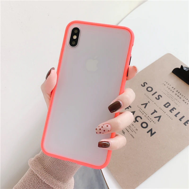 Download Gimfun Yellow Purple Solid Bumper Phone Case For Iphone X Xs Xsmax Xr Cover Matte Acrylic Case For Iphone 6s 7 8 Plus Back Cover Fitted Cases Aliexpress PSD Mockup Templates