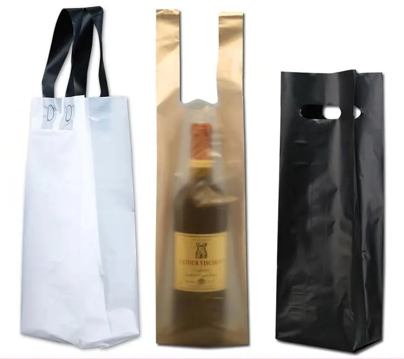 Bolsa de impermeable con asa doble para vino tinto, bolsa de regalo de