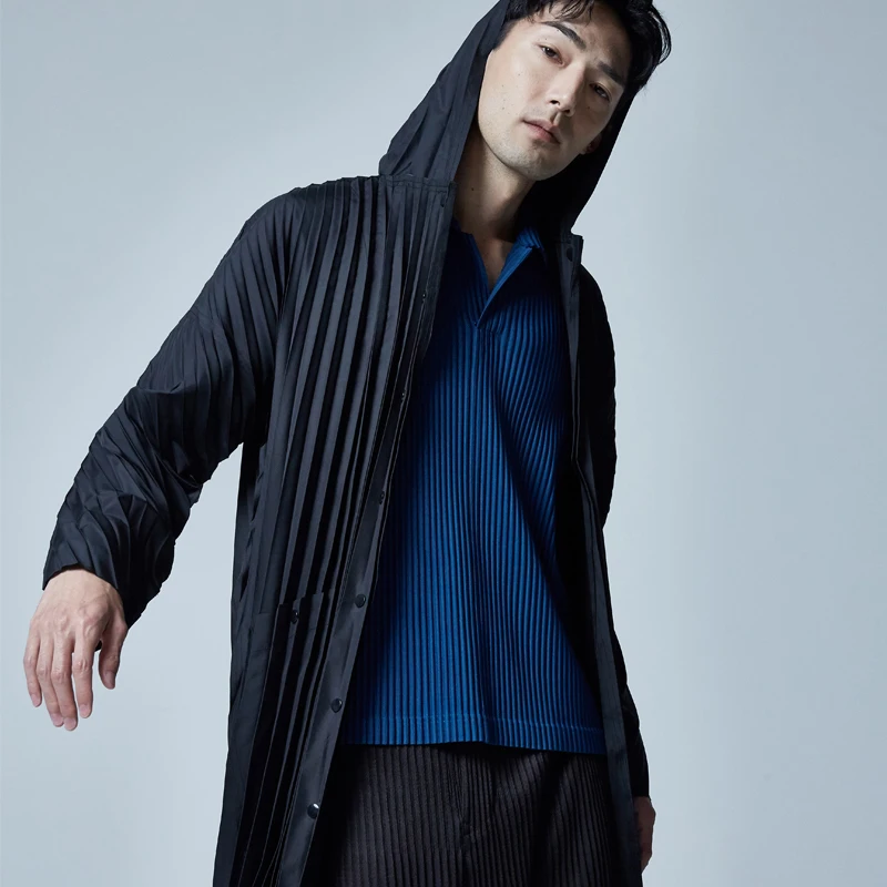 Мужская одежда IEFB новинка весны 2021 плиссированный Тренч средней длины модное