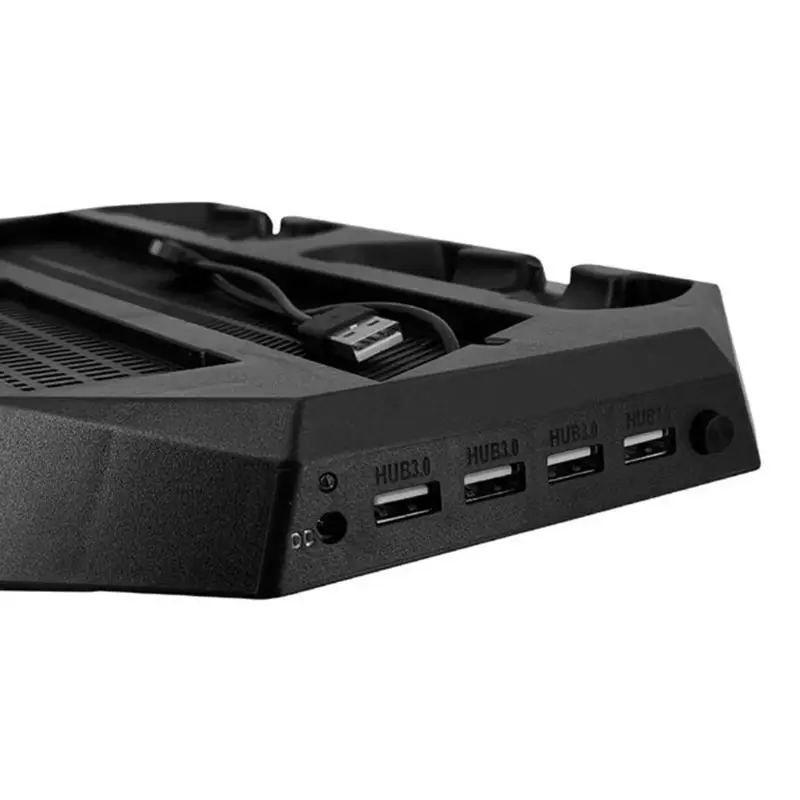 Для PS4 Pro зарядное устройство База Вертикальная зарядная док-станция кронштейн с охлаждающим вентилятором usb-хаб A5YA