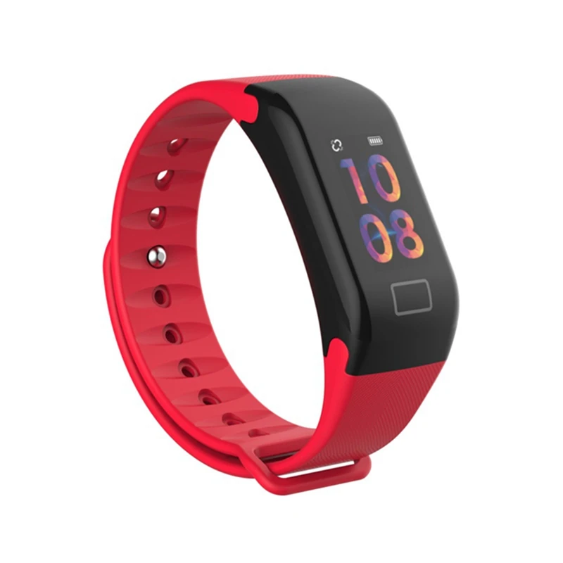 IP65 фитнес-трекер Браслет монитор сердечного ритма умный Браслет Smartbracelet кровяное давление с шагомером браслет - Цвет: R