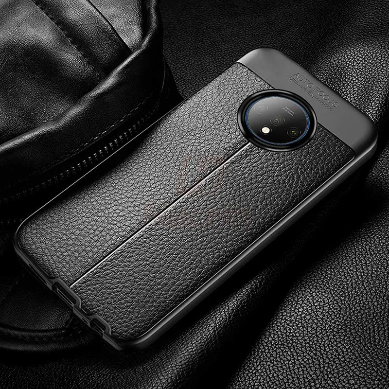 Противоударный чехол для телефона для Oneplus 7 T, чехол с кожаной текстурой, мягкий защитный бампер из ТПУ, матовый чехол для Oneplus 7T Pro one plus 7t