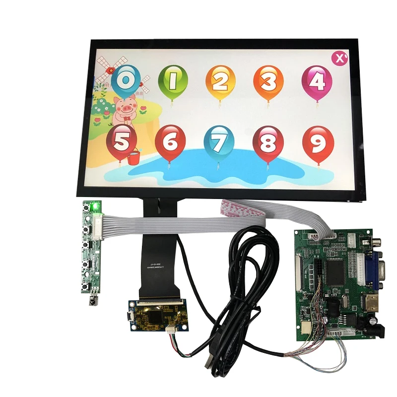 LCD  ġ ũ ŰƮ, ڵ ̺ ÷ Ʈ, VGA + 2AV + HDMI AV2 astern, 10.1 ġ, 1366x768 16:9