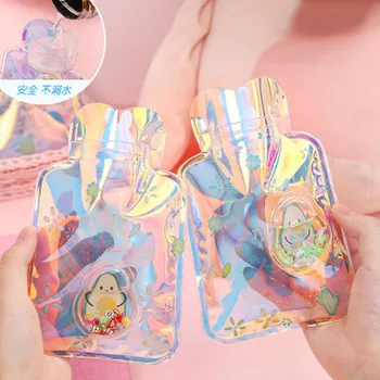 

Cartoon Hand Po Warm Water Bottle Cute Mini Transparent Hot Water Bottles Small Portable Hand Warmer Water Injection Storage Bag