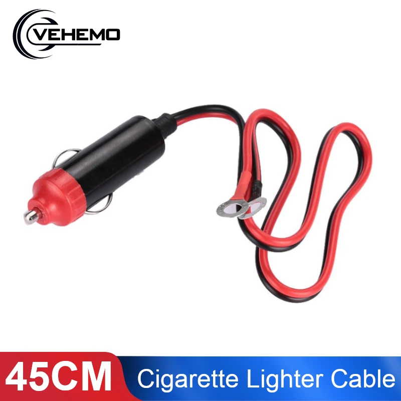 Vehemo 1000A 45CM Wire Cigarette Lighter Cable Power Inverter Cord Plug
