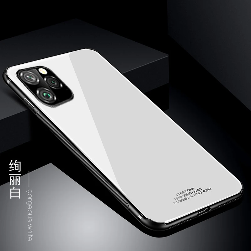 Роскошная новая стеклянная задняя крышка YueTuo для телефона etui coque cover case for iphone 11 pro