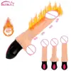 Bendable Vagina Massager Female Masturbation Sex Toys for Woman Realistic Dildo Vibrator 12 Mode Heating Flexible Soft Silicone 1