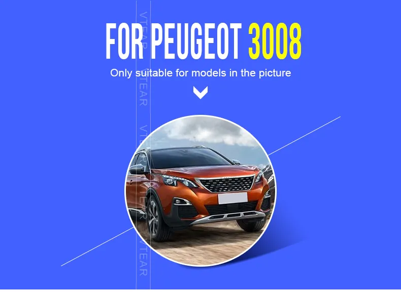 Vtear для peugeot 3008 5008 Приборная панель автомобиля закаленное стекло экран Защитная пленка для украшения интерьера аксессуары ,автотовары,аксессуары для авто