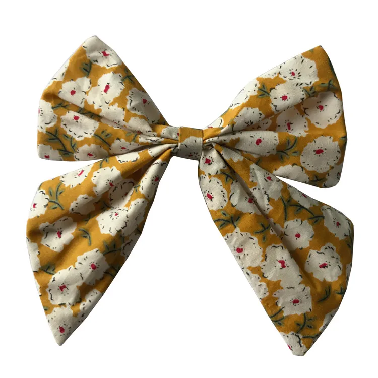 Cotton Linen Fabric Hair Bows Boutique Hair Clips Sailor Bow Barrettes Hairgrips Baby Girls Women Hair Accessories Headwear head accessories female Hair Accessories