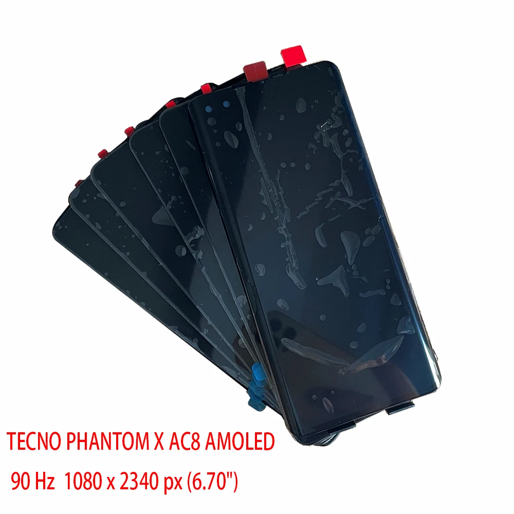 

6.7Inch New AMOLED Original For TECNO PHANTOM X AC8 LCD Display Touch Screen Digitizer Replacement