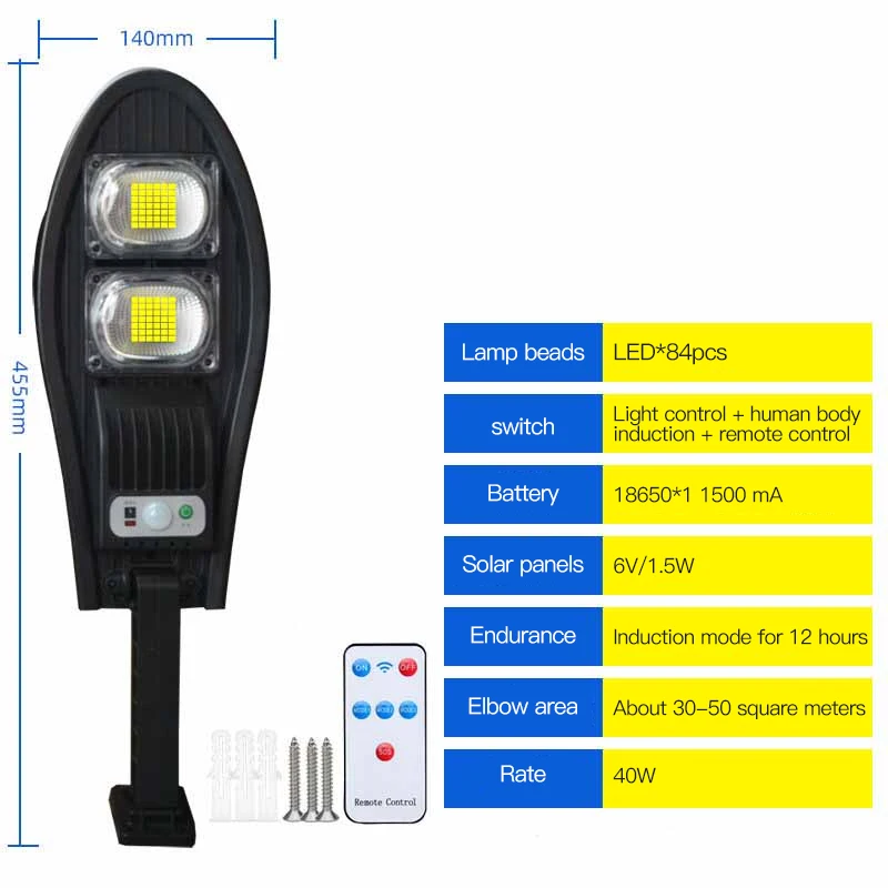 LED Super Bright Outdoor Solar Lamp 168/126/84/42LED 3000mAh IP65 Waterproof Street Lights Motion Sensor Garden Yard Wall Light solar powered led lights