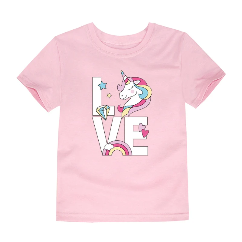 Kids Girl T Shirt Summer Baby Boy Cotton Tops Toddler Tee Clothes Children Clothing Infant Unicorn T-shirts Girls cotton t shirt