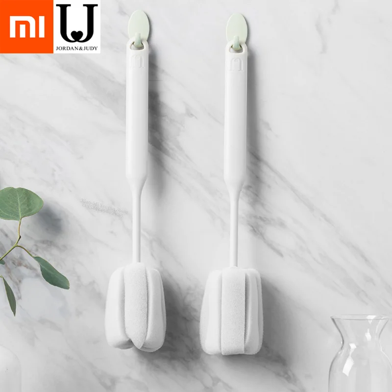 

Xiaomi Mijia Jordan&Judy 2 PCS Sponge cup brush Long Handle Kitchen Cleaning Tool Soft Sponge Brush