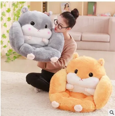Cute Hamster Fully Surrounded Seat Cushion One-piece Office Car Cushion Plush Toys Thick Dining Chair Coaster