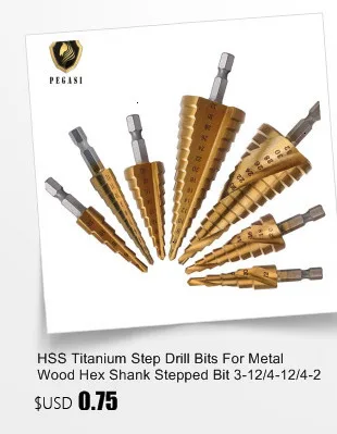 13 шт. 1,5-6,5 мм HSS набор сверл шестигранные хвостовики 1/4 дюймов Высокоскоростная сталь с титановым покрытием твист Деревообрабатывающие инструменты HSS отвертка