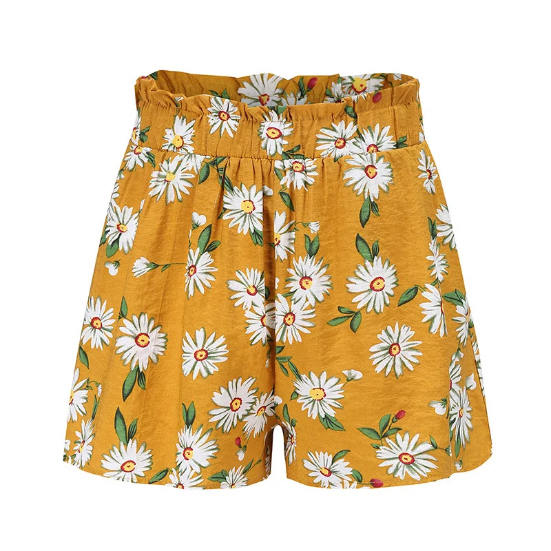floral Yojoceli женские милые шорты с цветочным принтом женские шорты с эластичным поясом для лета - Цвет: floral