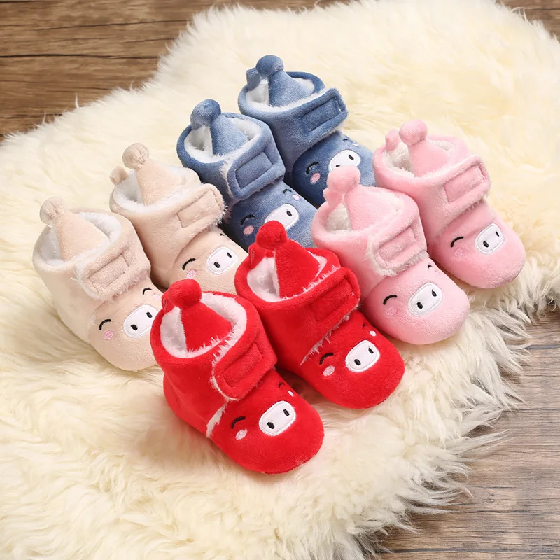 

Baby Newborn First Walkers Unisex Cozie Faux Fleece Bootie Winter Warm Infant Toddler Crib Shoes Classic Floor Boots