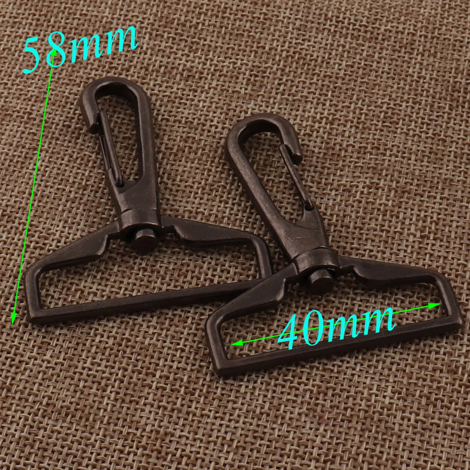 6 Pcs Gunmetal Lobster Swivel Clasps,1 1/2" Lobster Hook Key Ring