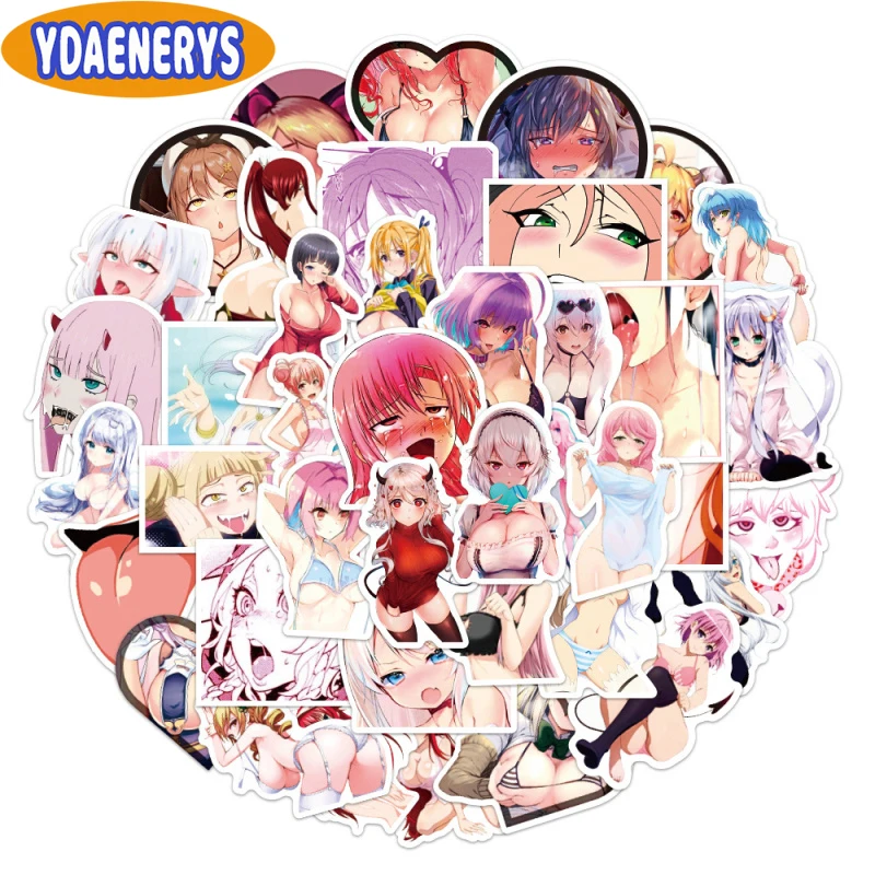 10/30/50Pcs New Anime Hentai Sticker Waifu Sexy Girl Hottie Character Sticker For Laptop