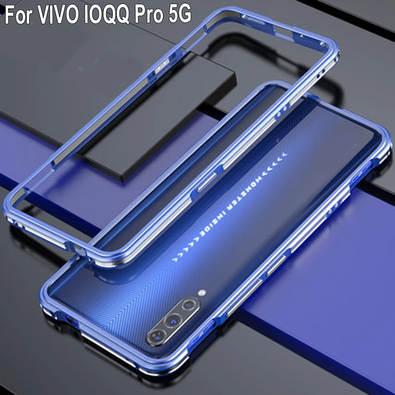 

Black Red Anti-fall Metal Frame PC hard Back cover For VIVO IQOO Pro 5G case Aluminum Alloy coque vivoiqoo pro 5g Metal Bumper