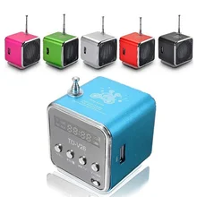 Reotgtu портативный цифровой мини fm-радио приемник мини динамик с ЖК-стерео громкий динамик Поддержка Micro TF карты