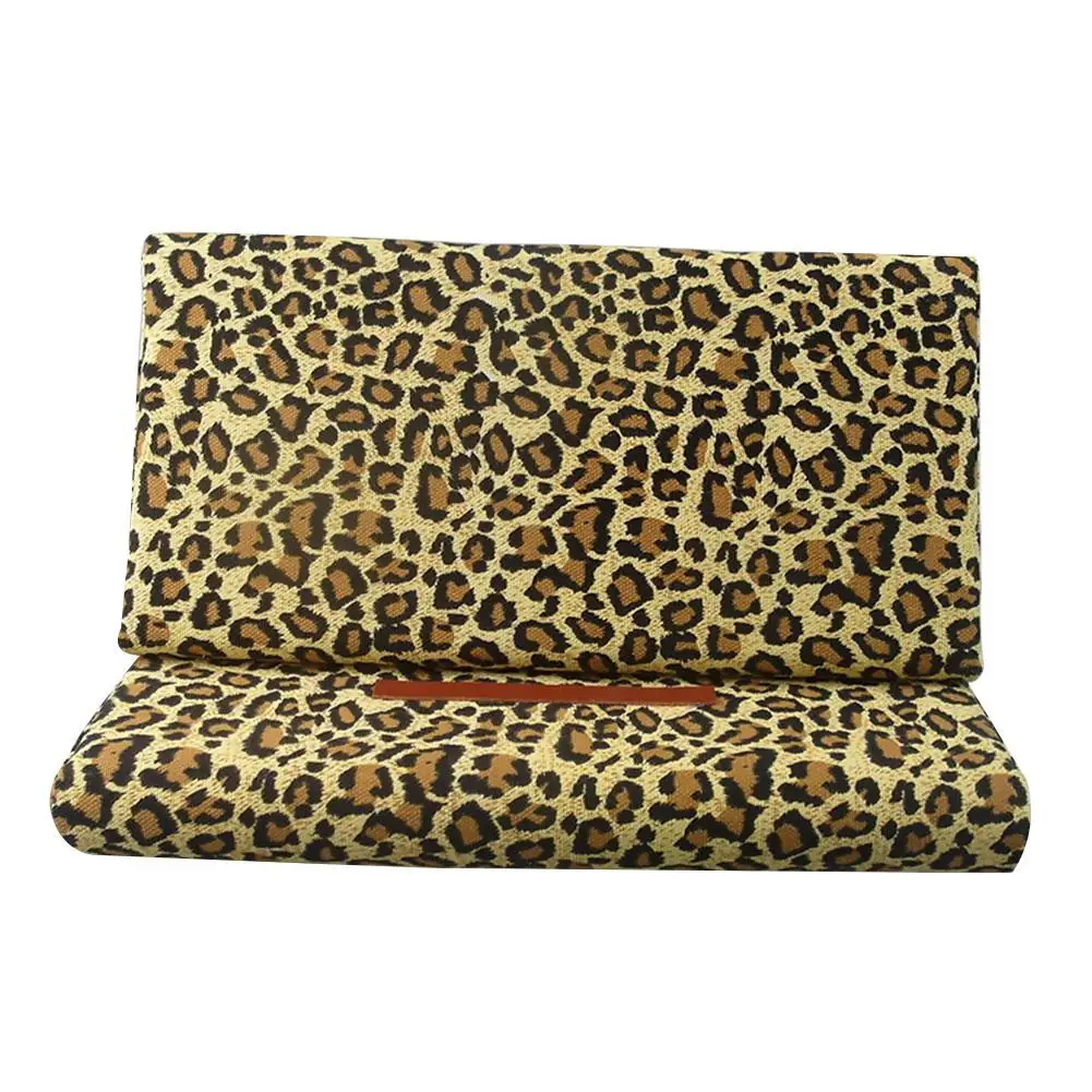 Leopard Печатный холст для iPad планшет Подушка трехсторонняя Складная подставка для чтения планшета - Цвет: Leopard