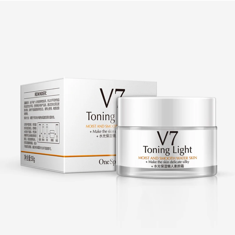 OneSpring V7 Hyaluronic acid Whitening Cream Vitamins Moisturizing Makeup Cream Brighten skin Invisible Pores Nourish Face Cream