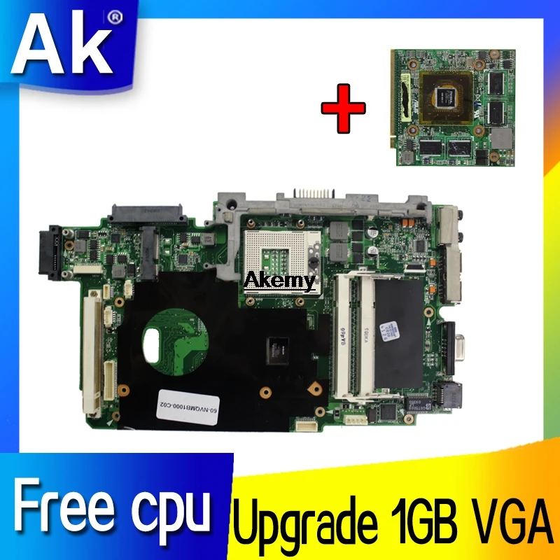 Обновление 1 ГБ VGA + Бесплатный процессор T7500 для For Asus K51AB K51AF K70AF K70AB K70AD материнская