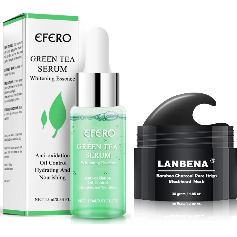 

EFERO Anti Aging Green Tea Face Serum Whitening Essence Moisturizing Hydrating Nourishing Face Serum Shrink Pores Oil Control