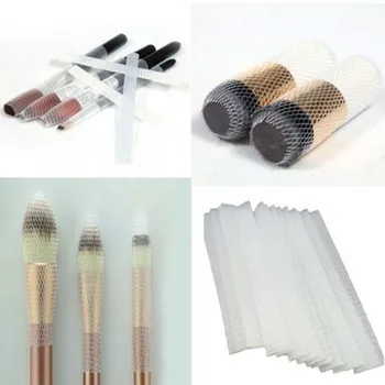 

100 pcs Makeup Brushes Net Protector Guard Elastic Mesh Beauty Make Up Cosmetic Brush Pen Cover Mesh Sheath Protector Guard