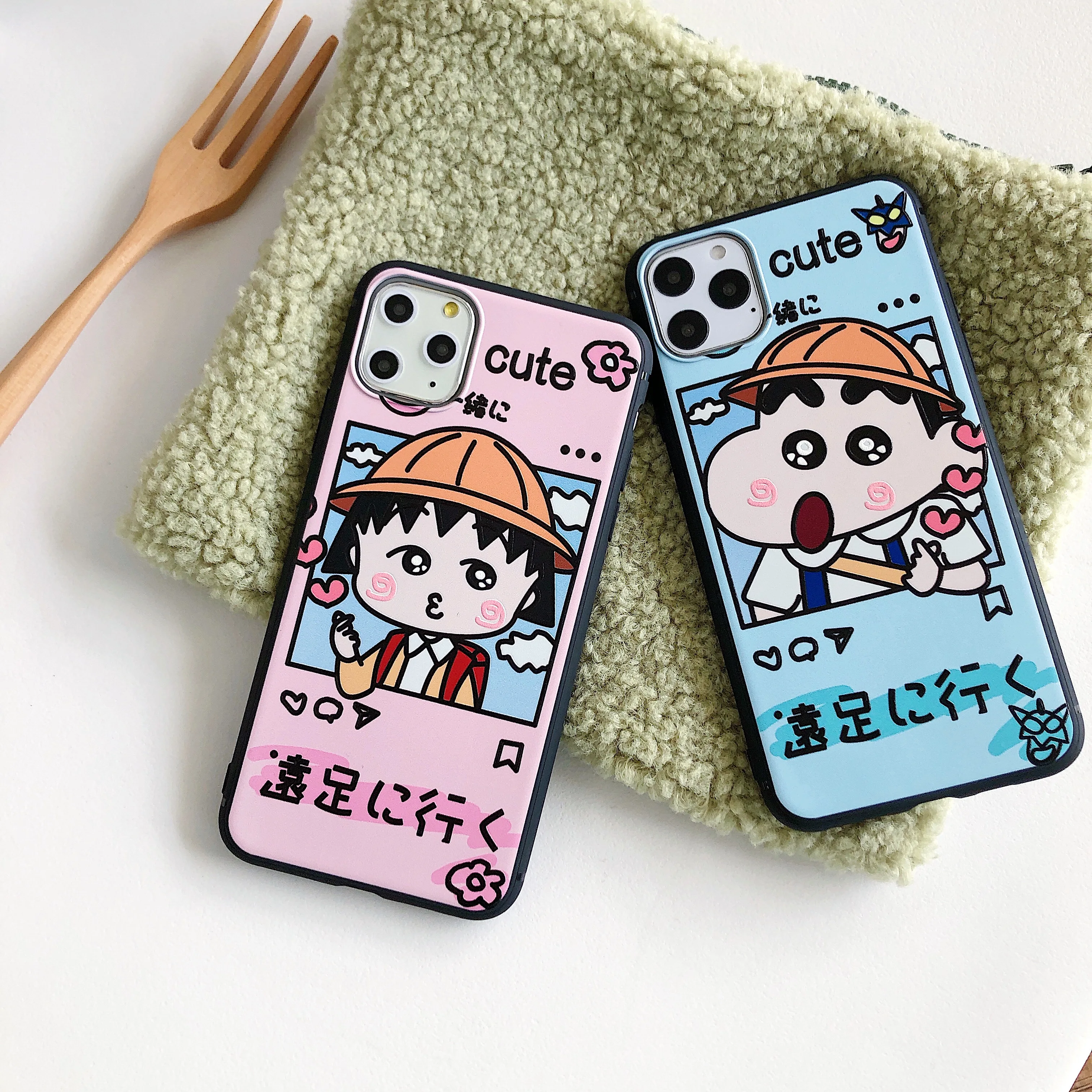 Crayon Shin chan Case for iphone 11 pro max 6 6s 7 8 plus X XR XS Max phone cases Japan Anime Chi bi Maruko soft TPU cover Coque |