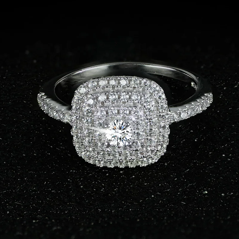 Женское кольцо из серебра 925 пробы с фианитом|ring jewelry|luxury ringaaa zirconia |