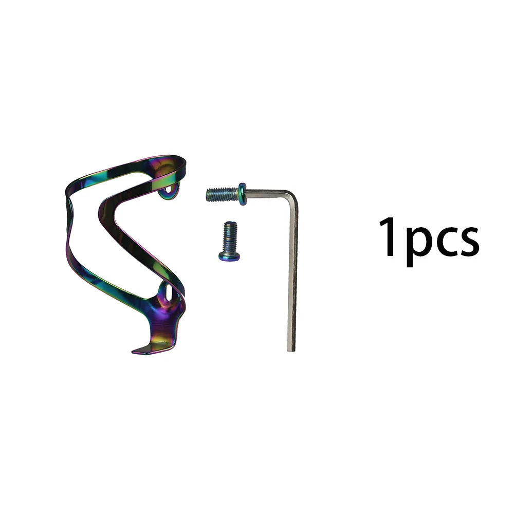 Держатель для велосипедной бутылки 7075 Алюминиевый сплав титановый цвет MTB Горная дорога велосипед чайник для воды чашки нижний велосипед аксессуар - Цвет: 1 pcs bottle cage