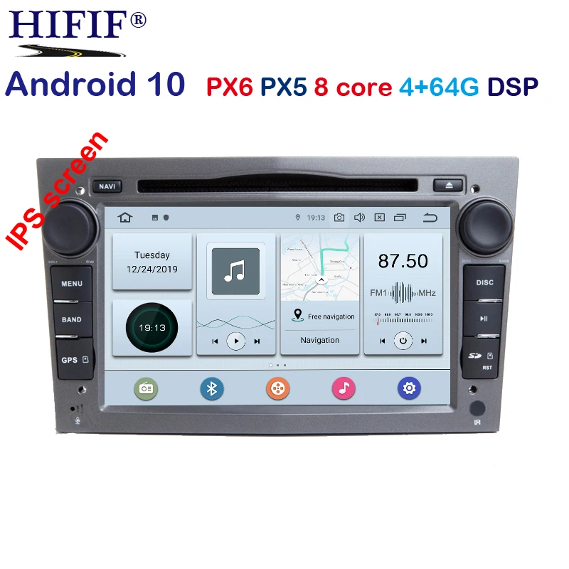 Автомобильный DVD-плеер плеер на Android 10 0 4 ядра/Восьмиядерный IPS экран DSP 2 DIN GPS для opel