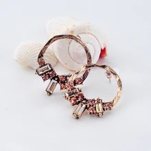 Прозрачные маленькие серьги-гвоздики, пирсинг, Ретро стиль, золотой цвет, для женщин, трендовые Кристальные серьги-гвоздики, опт, модные ювелирные изделия