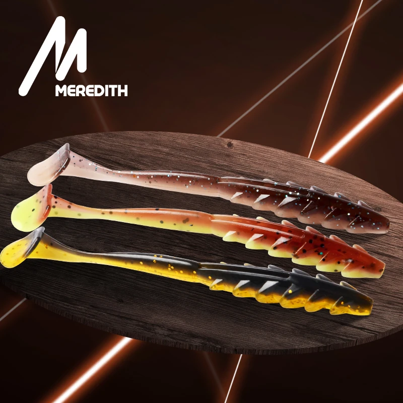 

MEREDITH Crazy Shiner II 65mm 80mm Soft Fishing Lures Shad Artificial Baits Silicone Worm Shad leurre souple Fishing Tackle