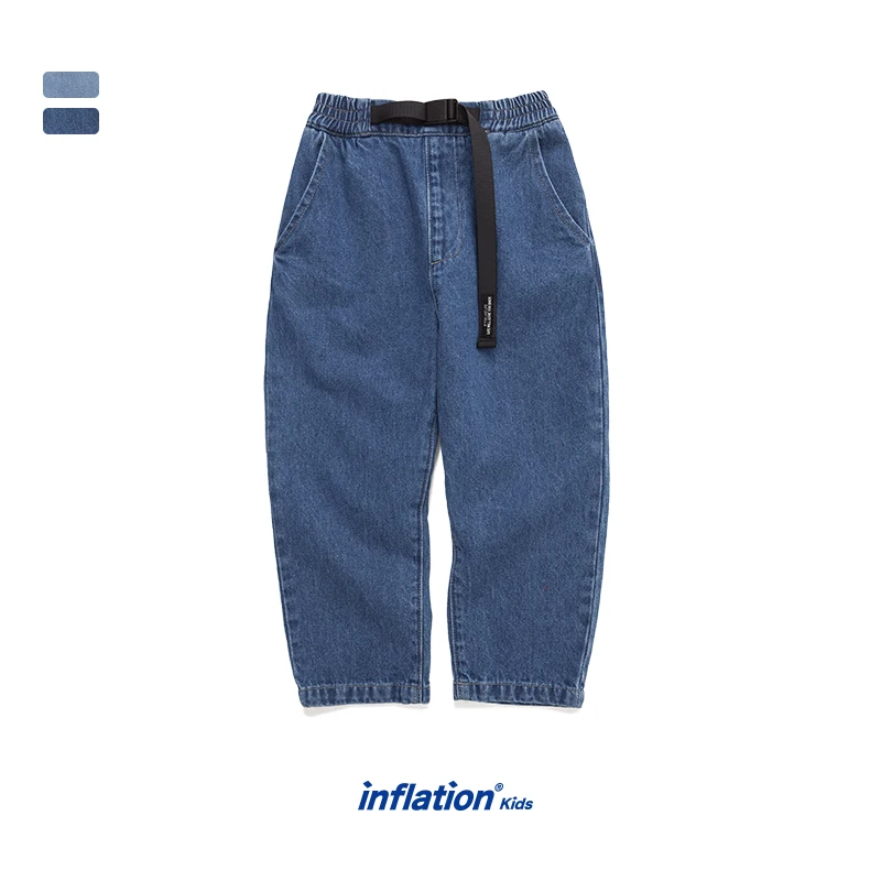 INFLATION Childrens Clothes Boys Jeans Light Blue Kids Jeans Elastic Waist Jeans Baby New Collection Boy Jeans 20903SX