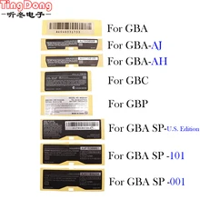 

TingDong 1PCS For GBA/ GBA SP/ GBC Game Console New Lables Back Stickers replacement for Gameboy Advance/ SP/ Color