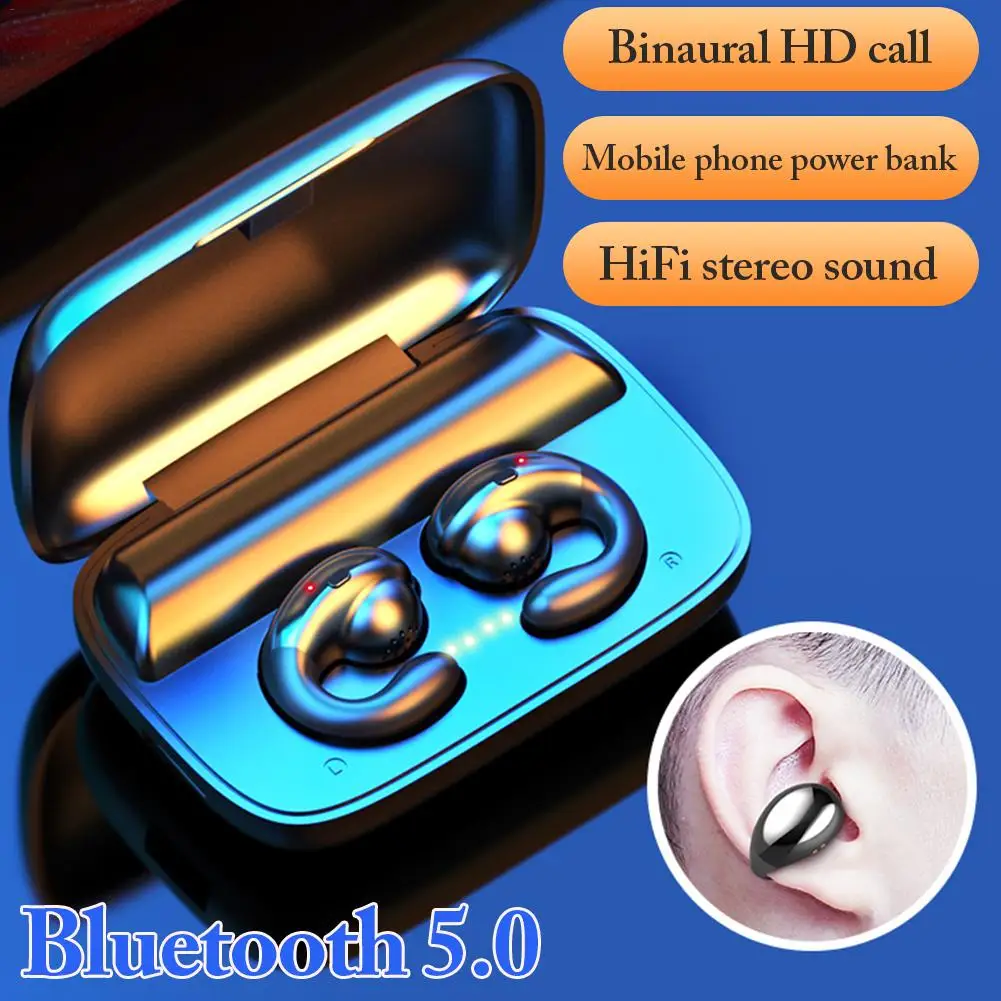 S19 TWS Bluetooth 5,0 Спортивная гарнитура Беспроводные Висячие мини наушники костной проводимости бинауральные наушники HD HiFi Громкая связь вызов
