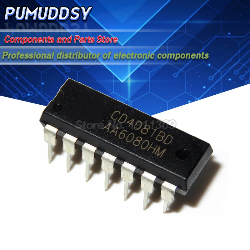 10 шт. CD4081BD CD4081 4081BD 4081 DIP14 новый и IC | Электронные компоненты принадлежности
