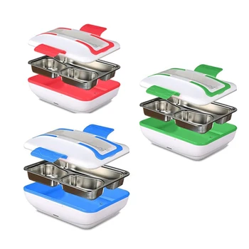 

Promotion! Lunch Box, Portable Electric Heating Lunch Warmer Box with Removable Stainless Steel Container Food Heater and a Car
