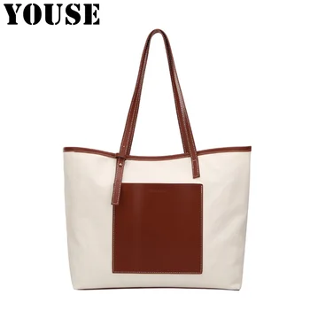 

YOUSE Brand The New Women's Shopping Bag In 2020 Is Simple And Large-capacity Commuting One-shoulder Tote Canvas Bags