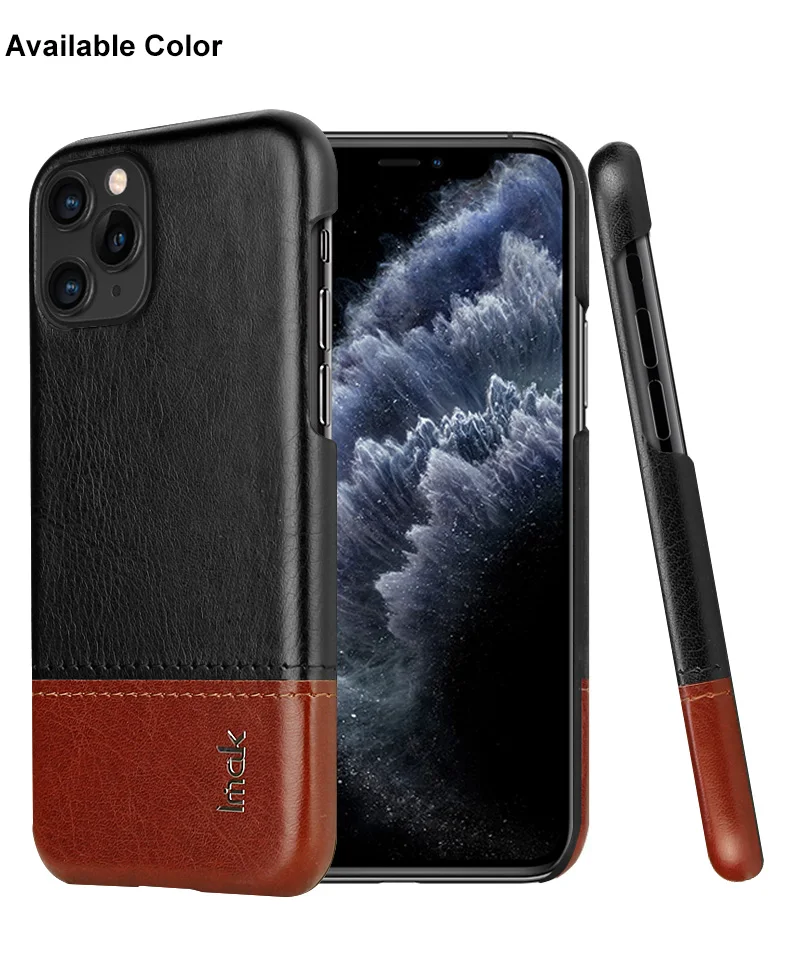 IMAK Роскошный лаконичный кожаный чехол для нового iPhone 11Pro Max задняя крышка протектор экрана для iPhone 11 Pro Max чехол iPhone11 Coque