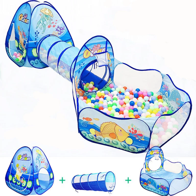 3 In 1 Children Ball Pit Baby Ballon Playpen Portable Kids Tent Ball Pool With Crawling Tunnel Kid Basketball Pool Ballenbak Kids Playpens Aliexpress