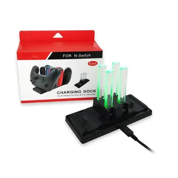 

6-in-1 Charging Stand Dock Station for Switch Joy-con and Pro Game Controller