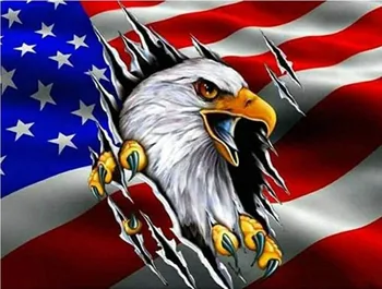 

Diamond Full of Crystals Diamond Embroidered Eagle Foreign National Flag Diamond Painting