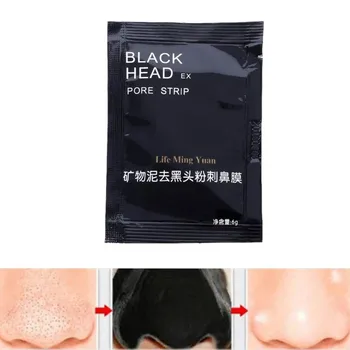 

1 Pcs Black Mask Facial Mask Nose Blackhead Mineral Mud Nose Blackhead Pore Cleansing Cleaner Removal Membranes Strips