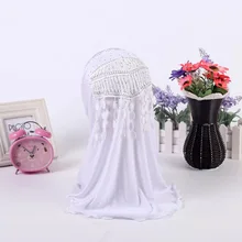 Новинка, детский модный хиджаб, шарф с кисточками, кристальная Детская повязка на голову, пашмины, детские накидки